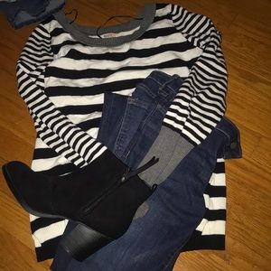 Black and white stripped shirt
